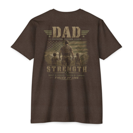 Dad Strength Military Tribute T-Shirt