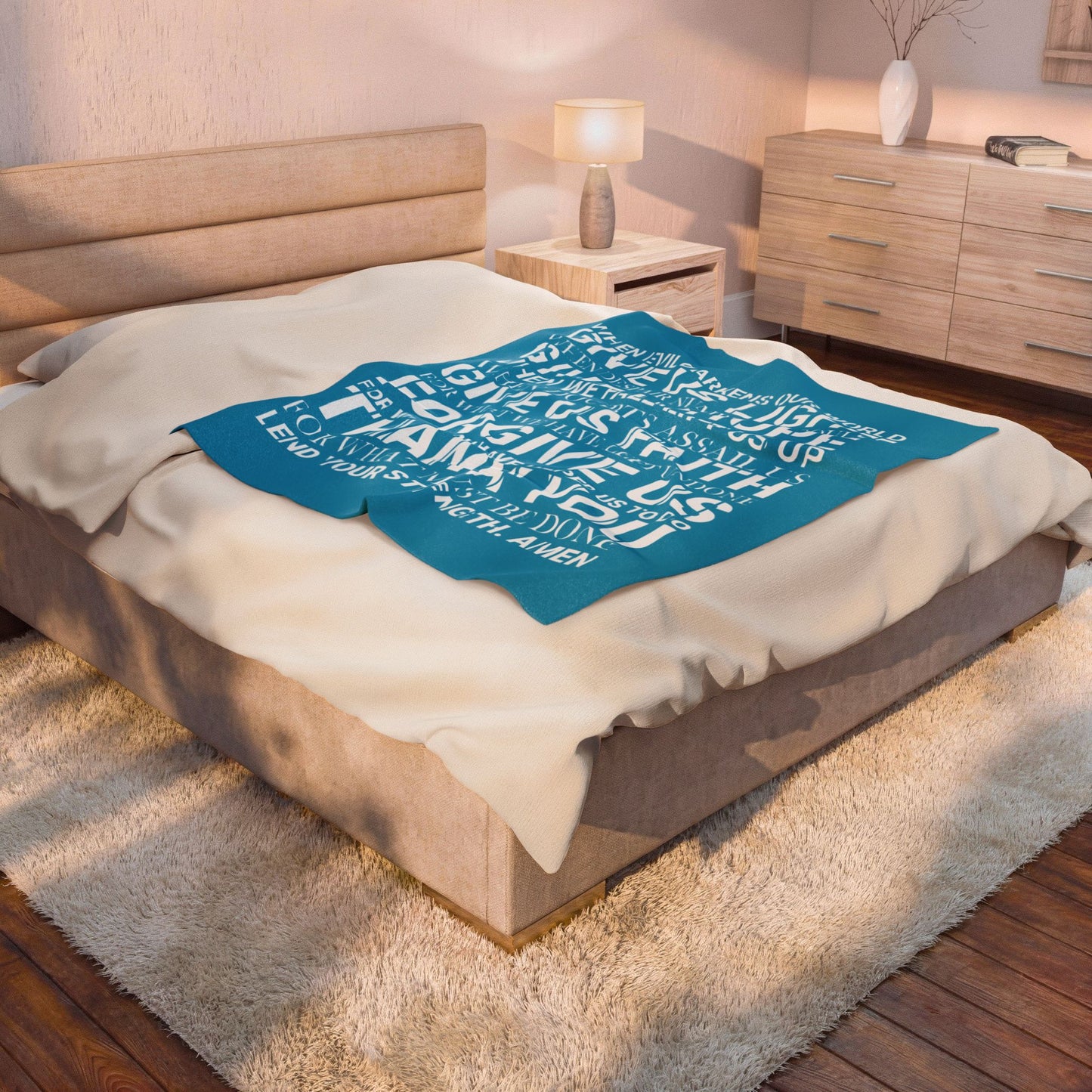 Genesis Prayer Velveteen Plush Blanket