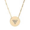 Triangle Emblem Circle Necklace