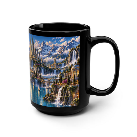 LUMIÈRE CITY 15OZ BLACK MUG