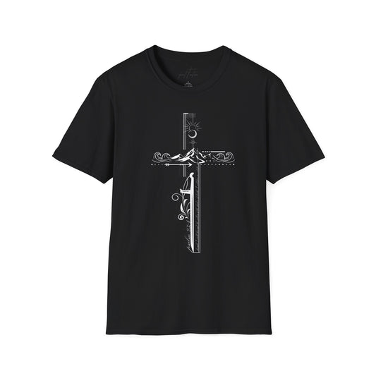 Christian Cross T-Shirt I Minimal Faith Tee I Ghost Collection