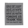 Genesis Prayer Velveteen Grey Blanket | Genesis Collection