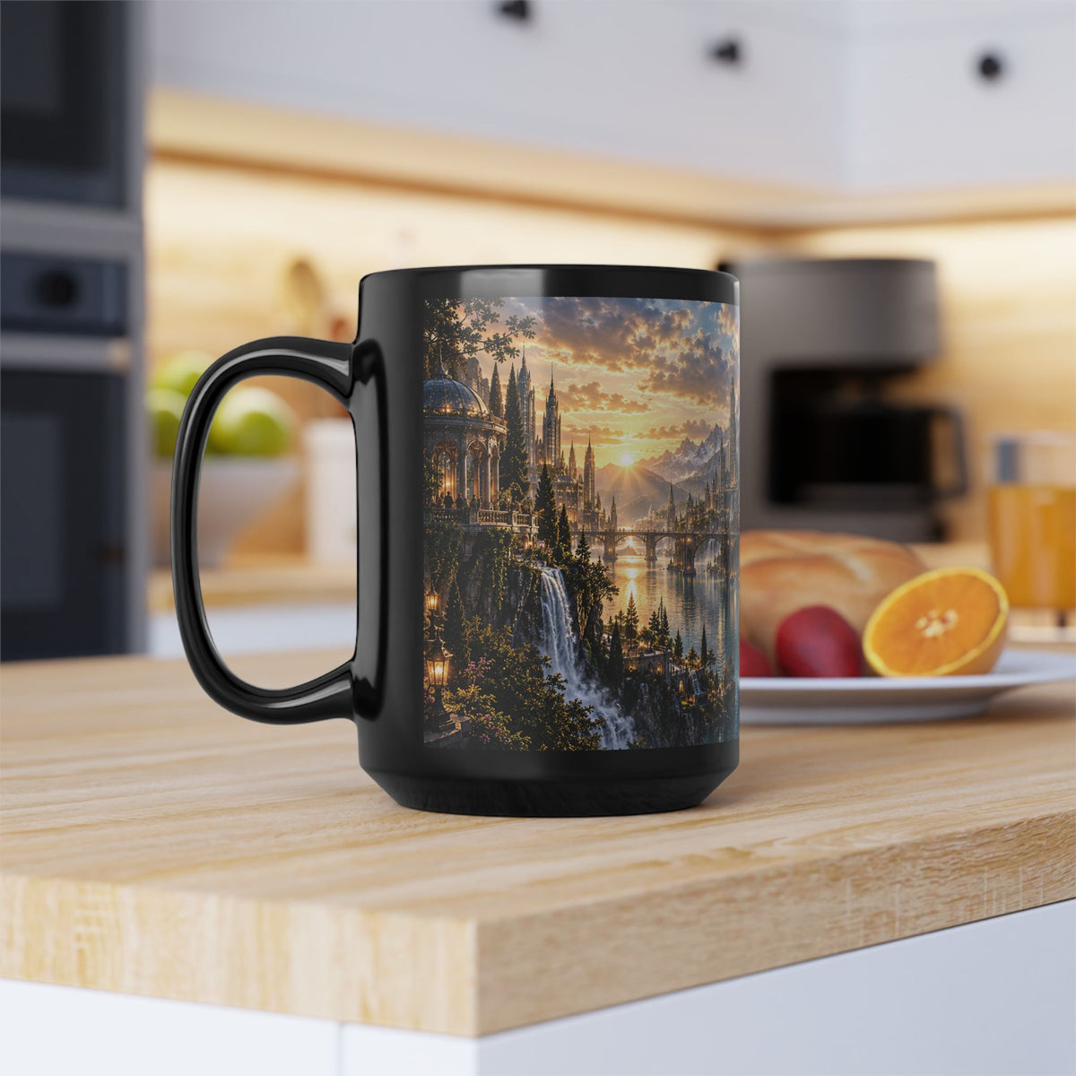 LUMIÈRE CITY 15OZ BLACK MUG
