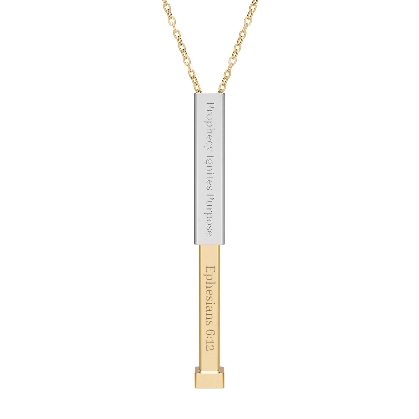 Hidden Message Sliding Bar Necklace I Ghost Collection