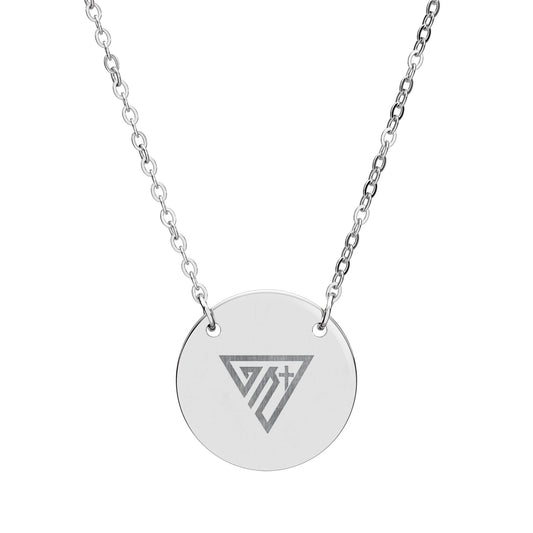 Triangle Emblem Circle Necklace