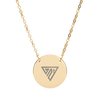 Triangle Emblem Circle Necklace