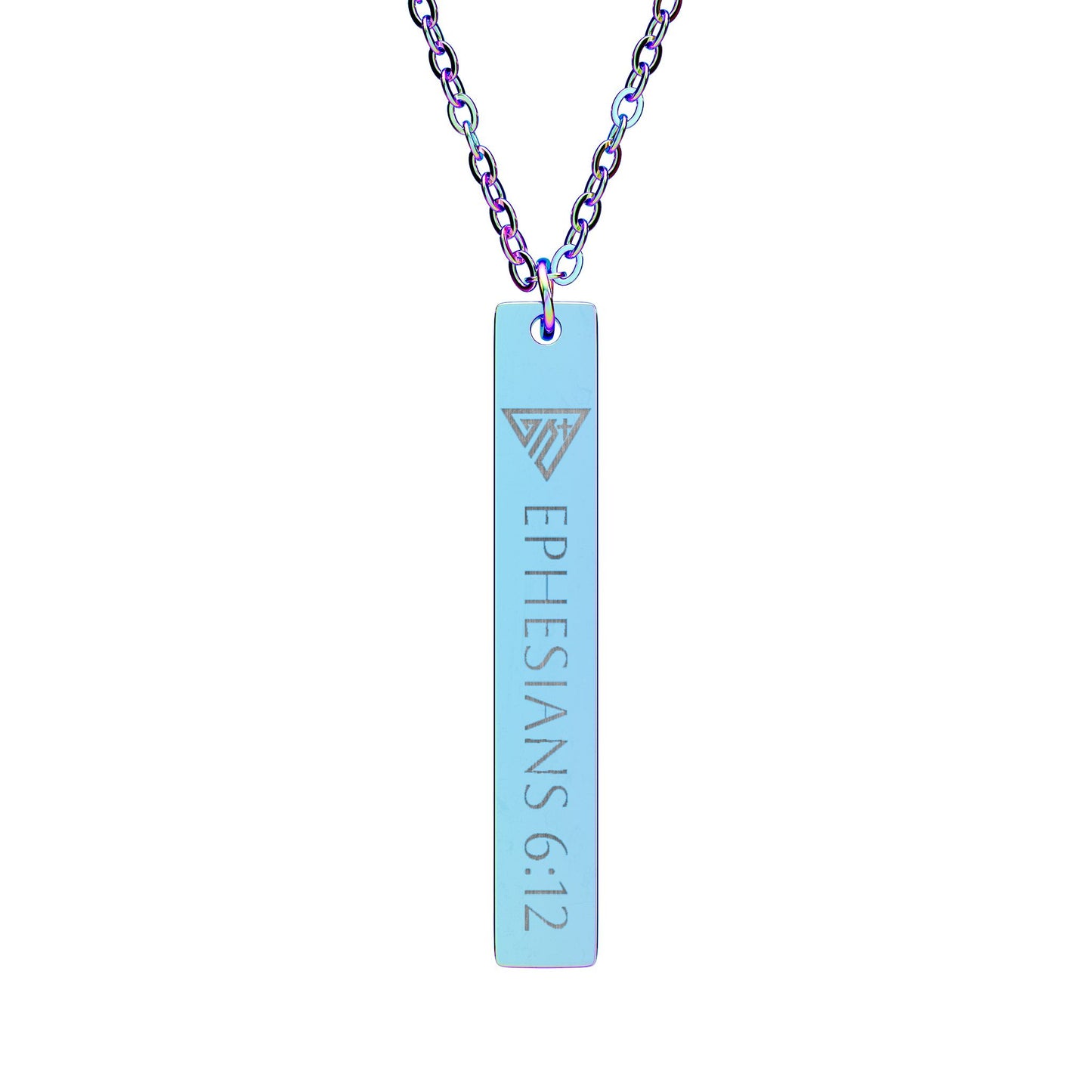 Engraved Vertical Bar Necklace