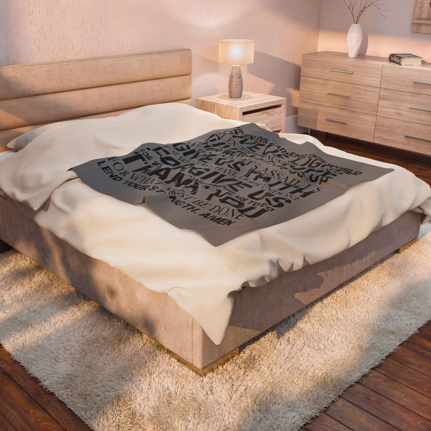 Genesis Prayer Velveteen Plush Blanket