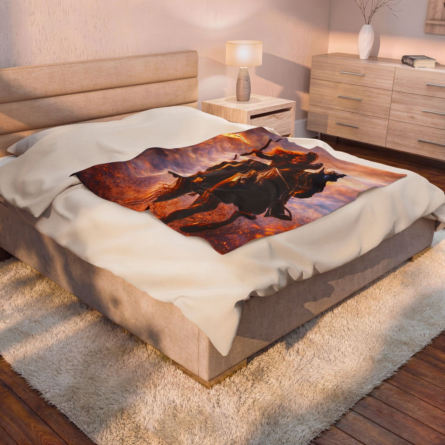 Flame Archer Velveteen Plush Blanket