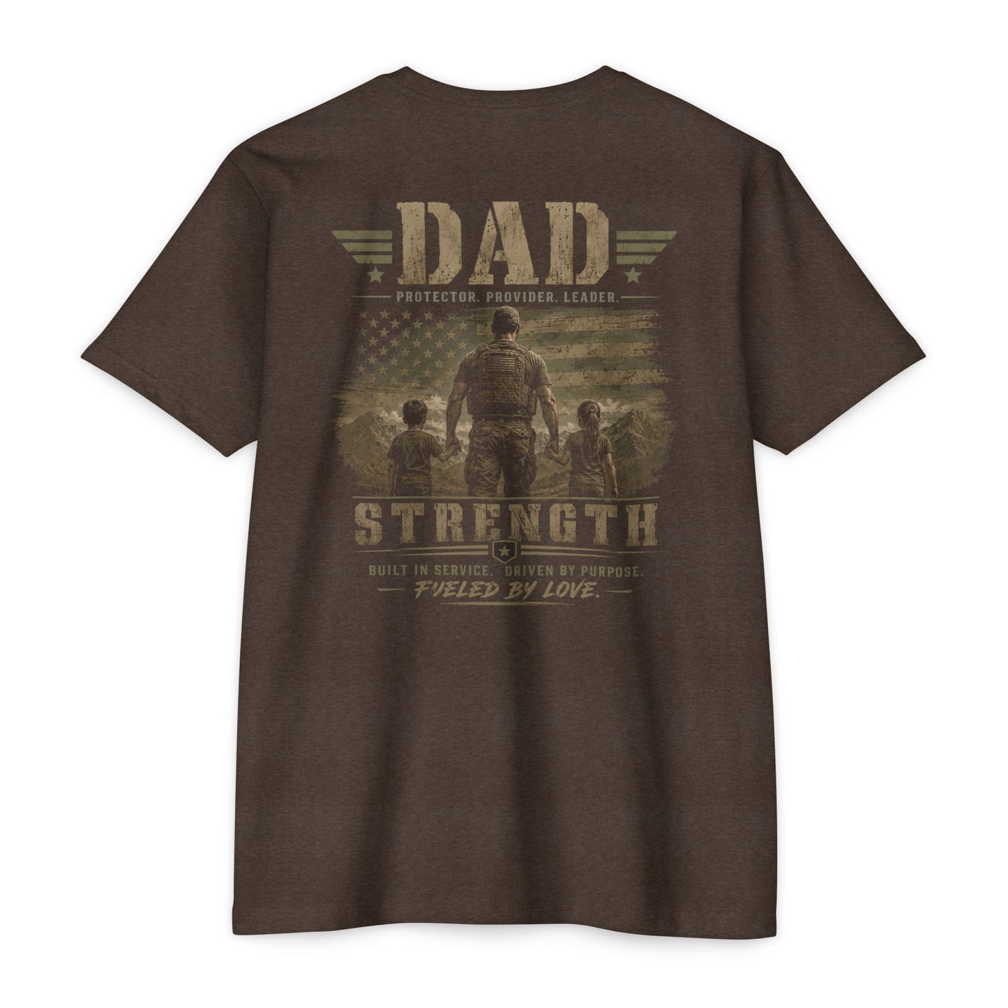 Dad Strength Military Tribute T-Shirt