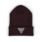 Triangle Emblem Cuffed Beanie