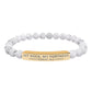 Natural Stone Stretch Bar Bracelet (Engraving), PSALM 18:2