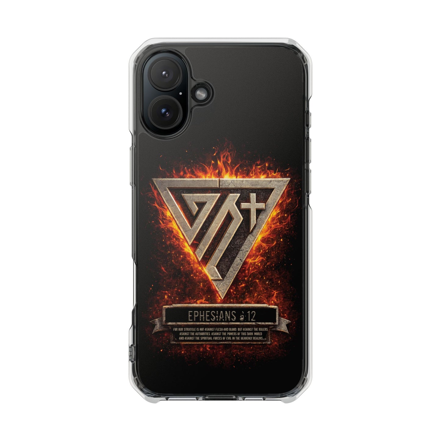 Clear Magnetic Phone Case I Ephesians 6:12