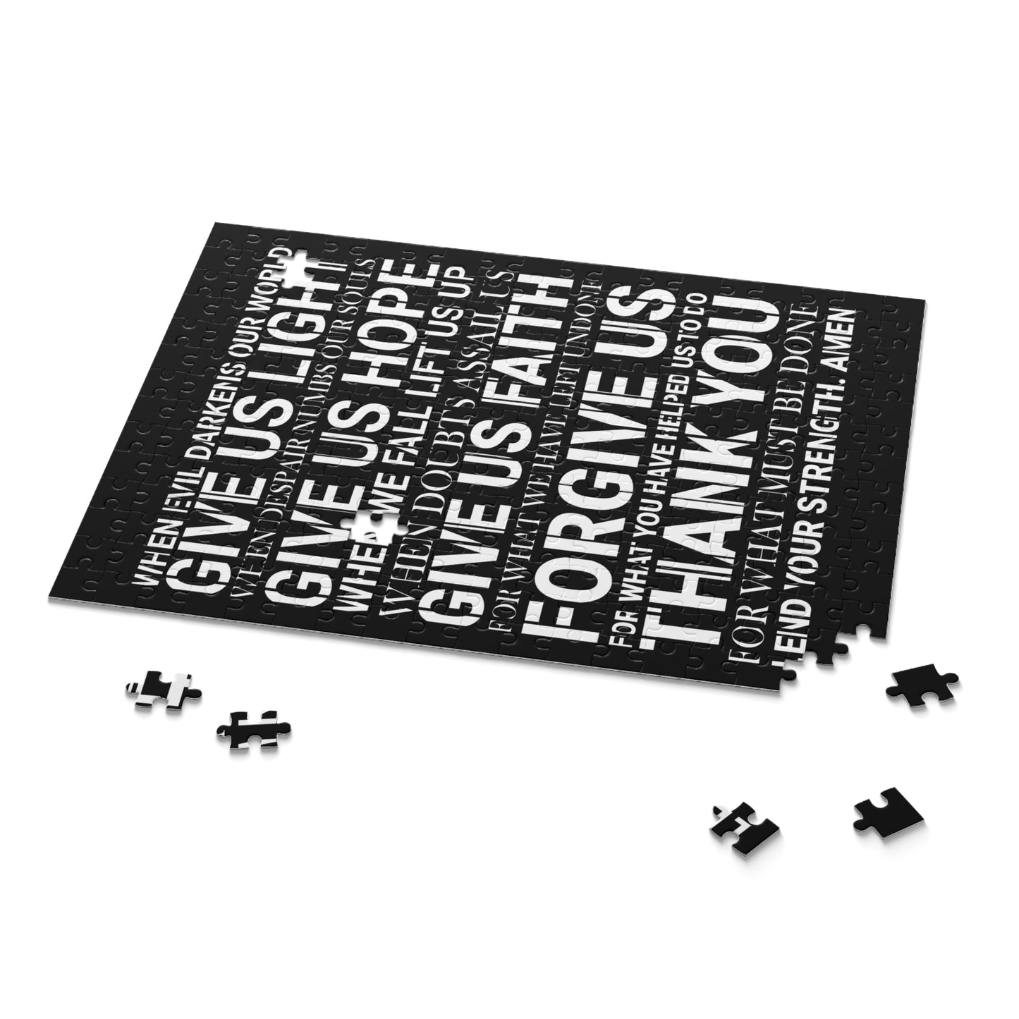 Christian Prayer Jigsaw Puzzle I Genesis Collection I Faith Typography Art