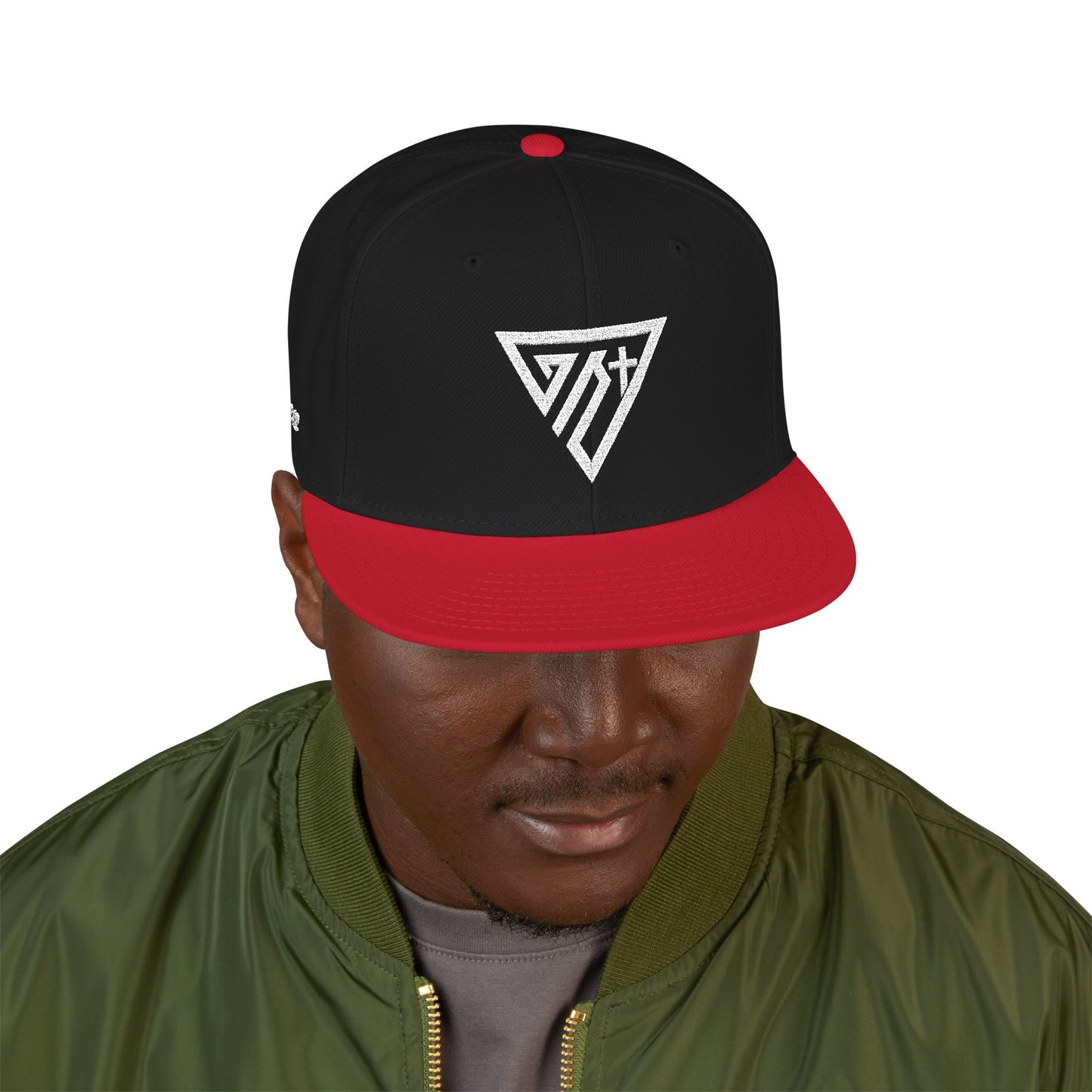 Embroidered Emblem Snapback Hat