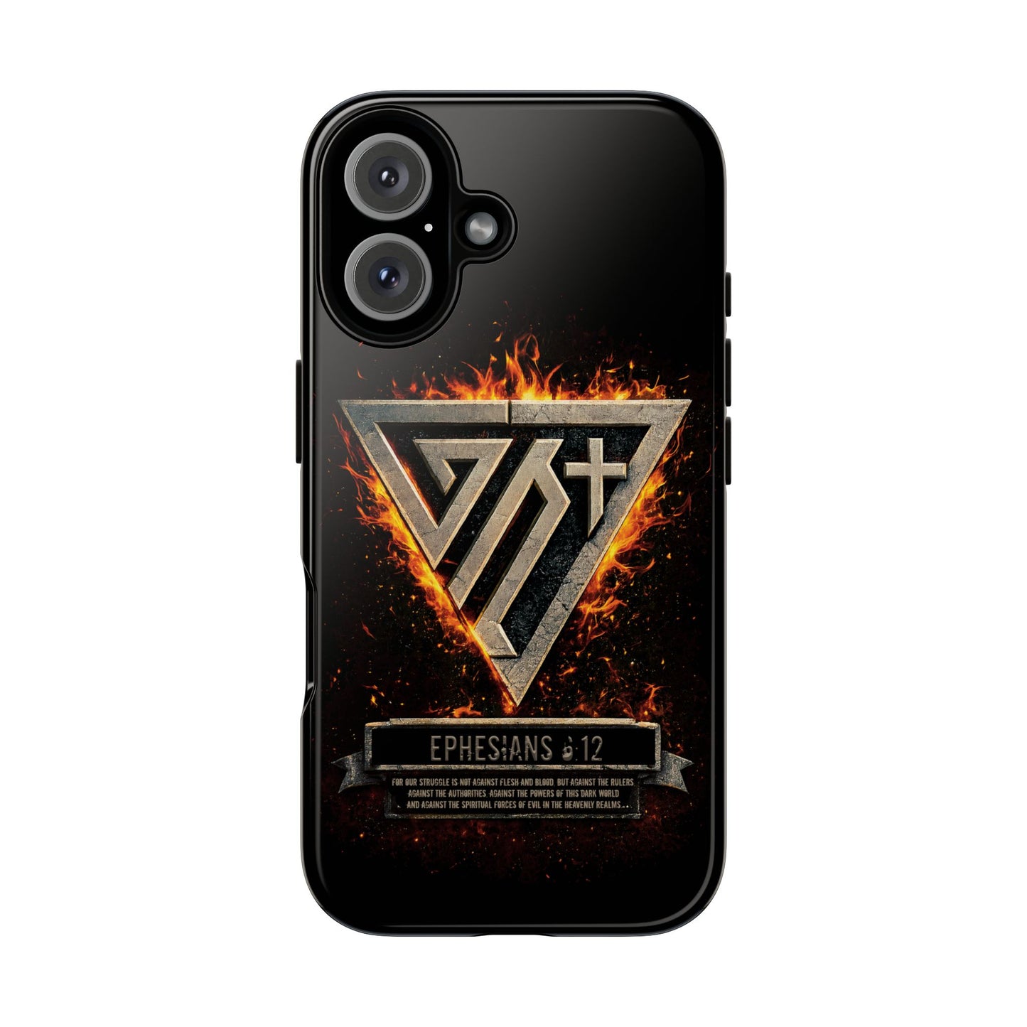 Christian Phone Case I Genesis Collection I Spiritual Warfare Flame Emblem