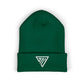 Triangle Emblem Cuffed Beanie