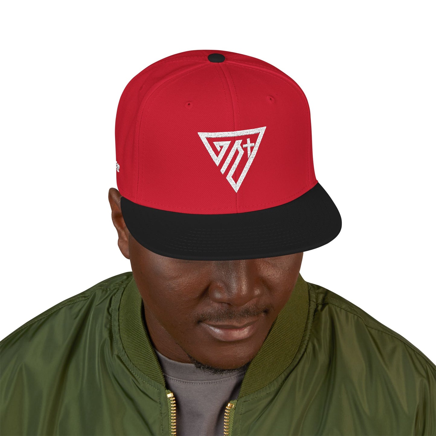 Embroidered Emblem Snapback Hat