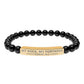 Natural Stone Stretch Bar Bracelet (Engraving), PSALM 18:2