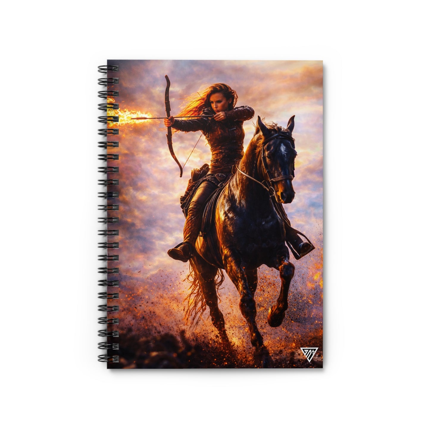 Fiery Archer on Horseback Spiral Notebook | Genesis Collection