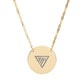 Triangle Emblem Circle Necklace