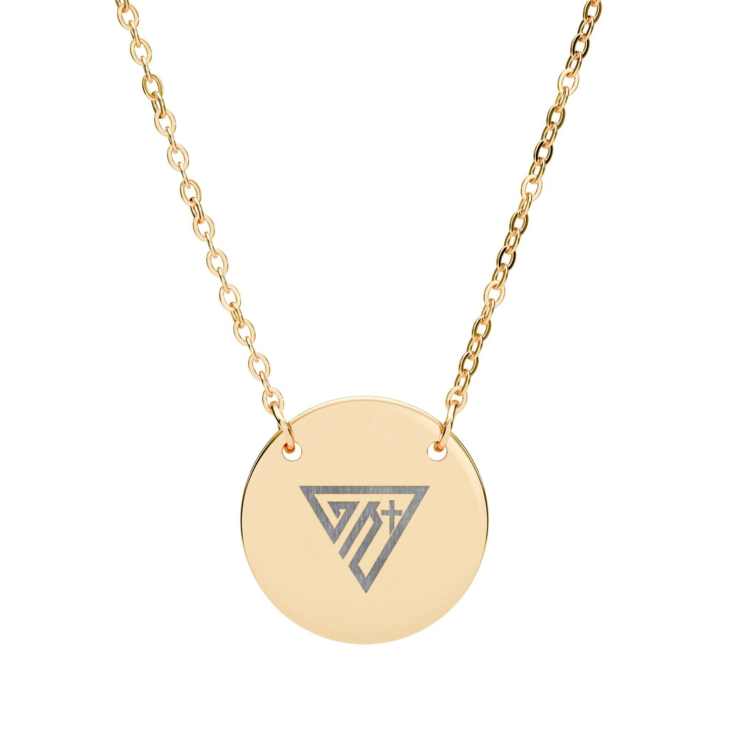 Triangle Emblem Circle Necklace
