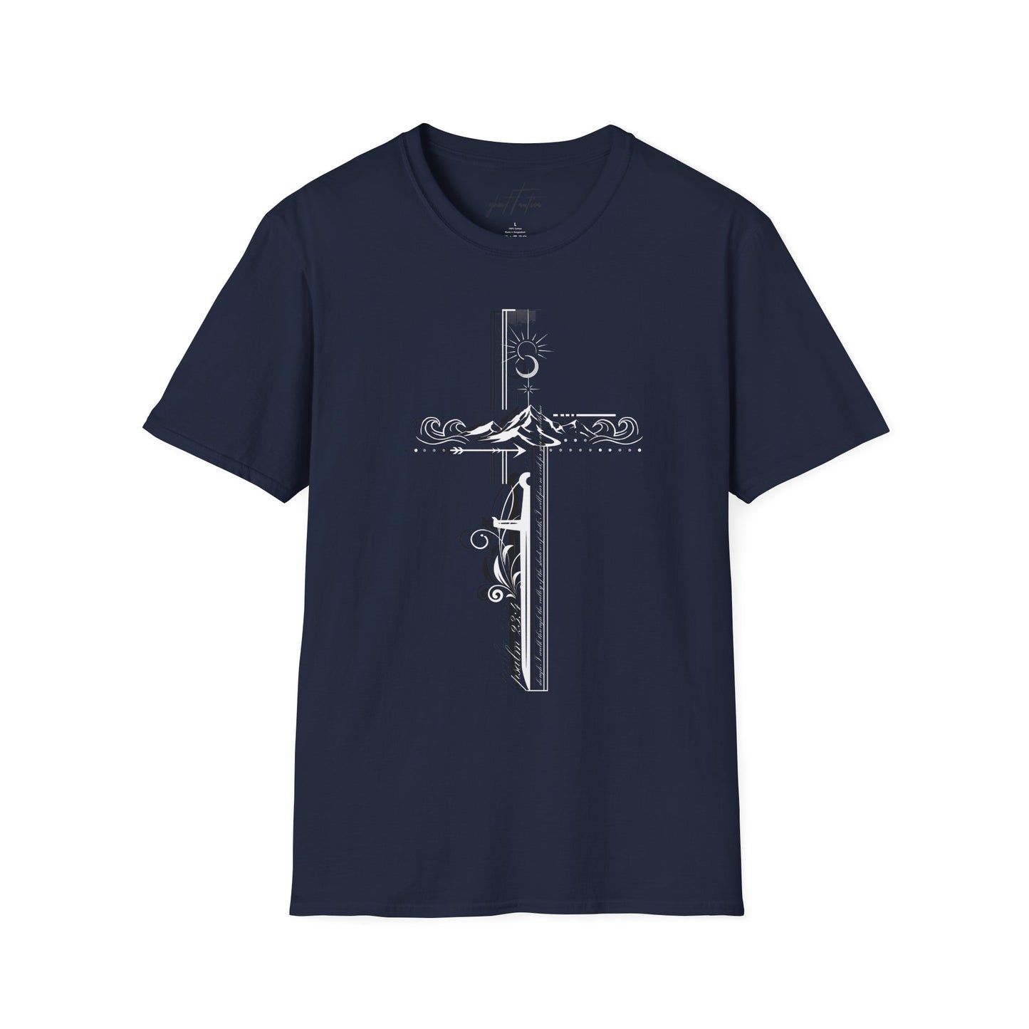 Christian Cross T-Shirt I Minimal Faith Tee I Ghost Collection