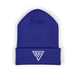 Triangle Emblem Cuffed Beanie