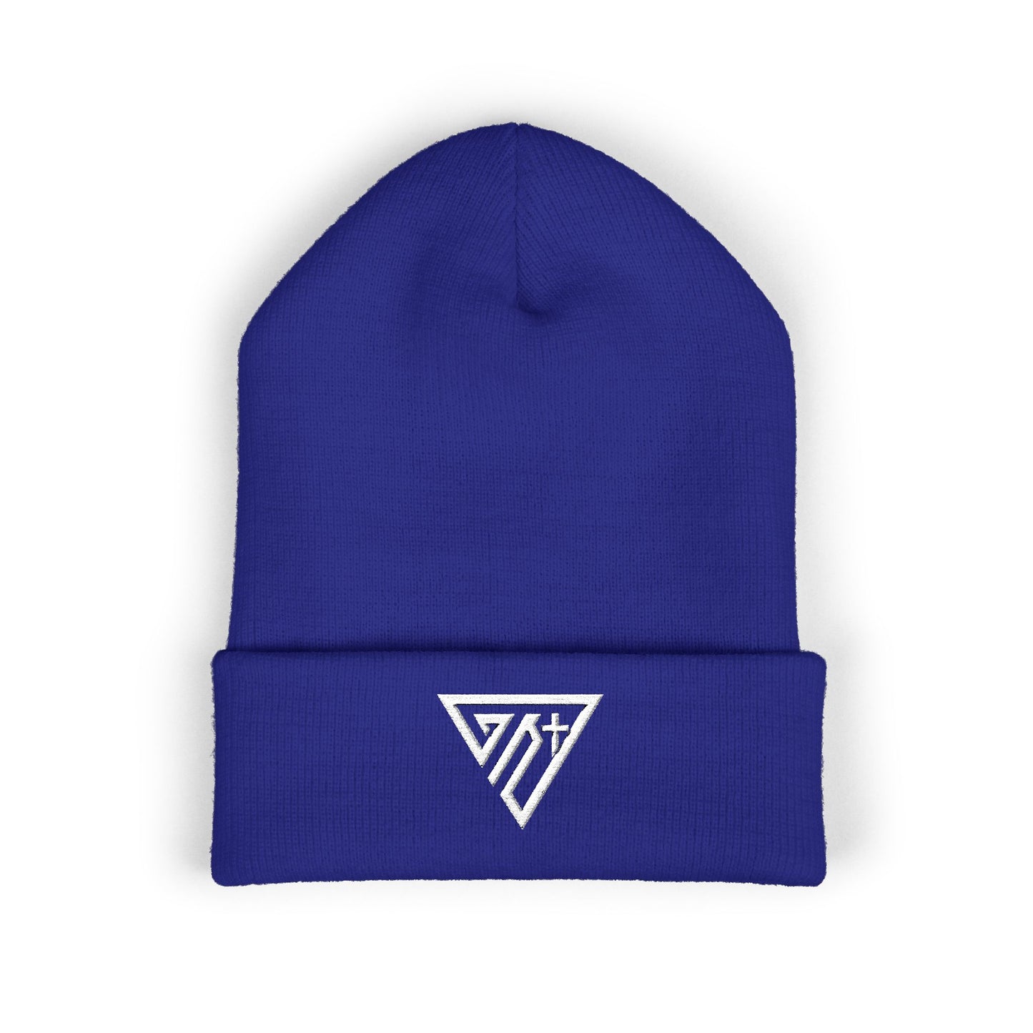 Triangle Emblem Cuffed Beanie