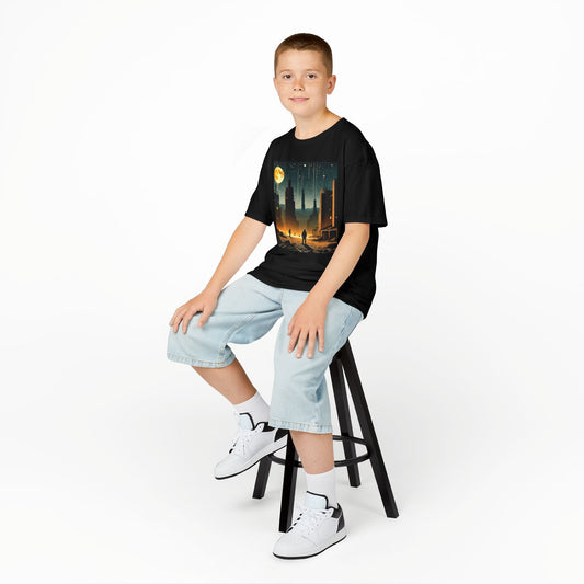 Falling Stars Kids Tee | Sci‑Fi Skyline I Genesis Collection