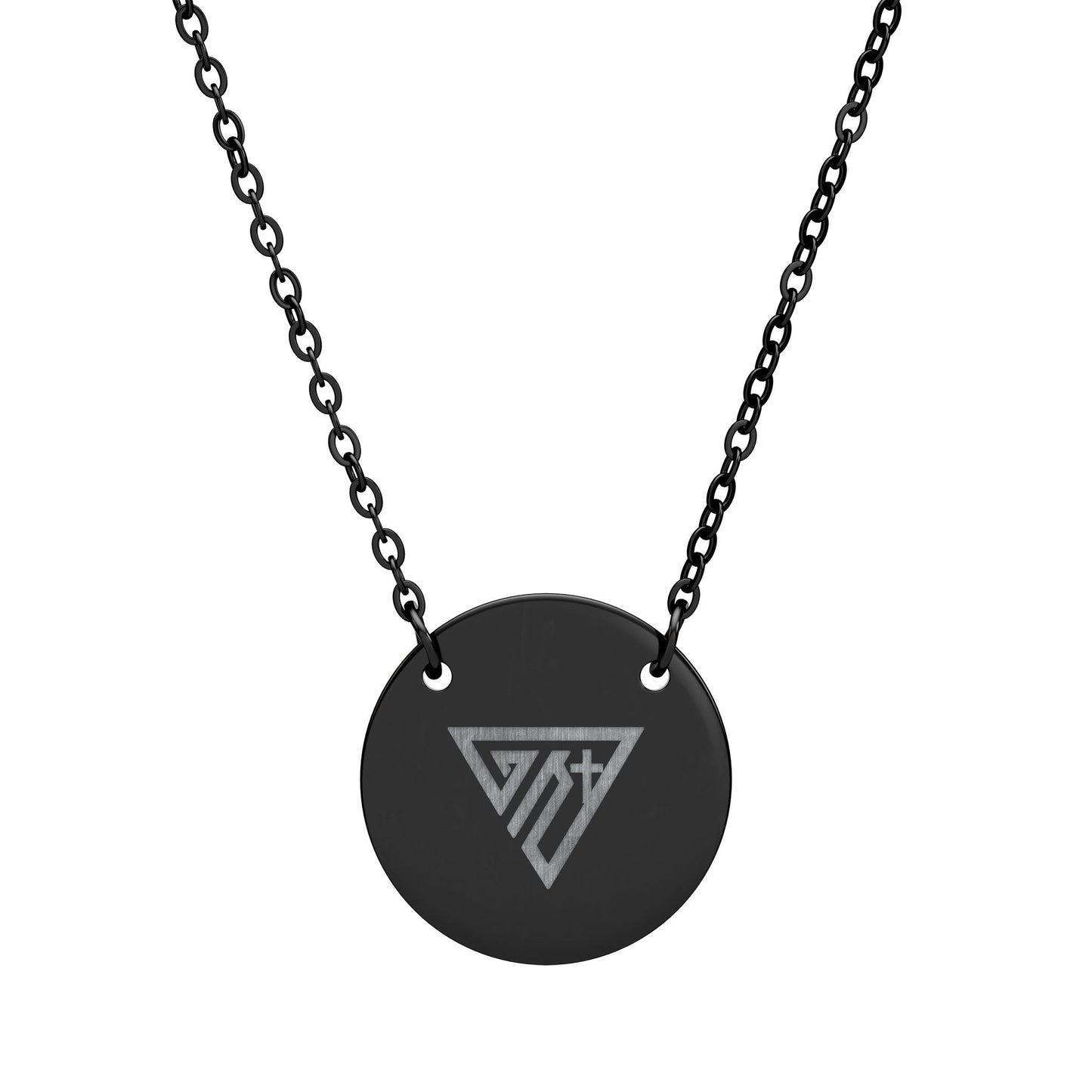 Triangle Emblem Circle Necklace