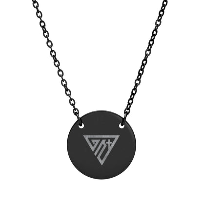 Triangle Emblem Circle Necklace