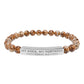 Natural Stone Stretch Bar Bracelet (Engraving), PSALM 18:2