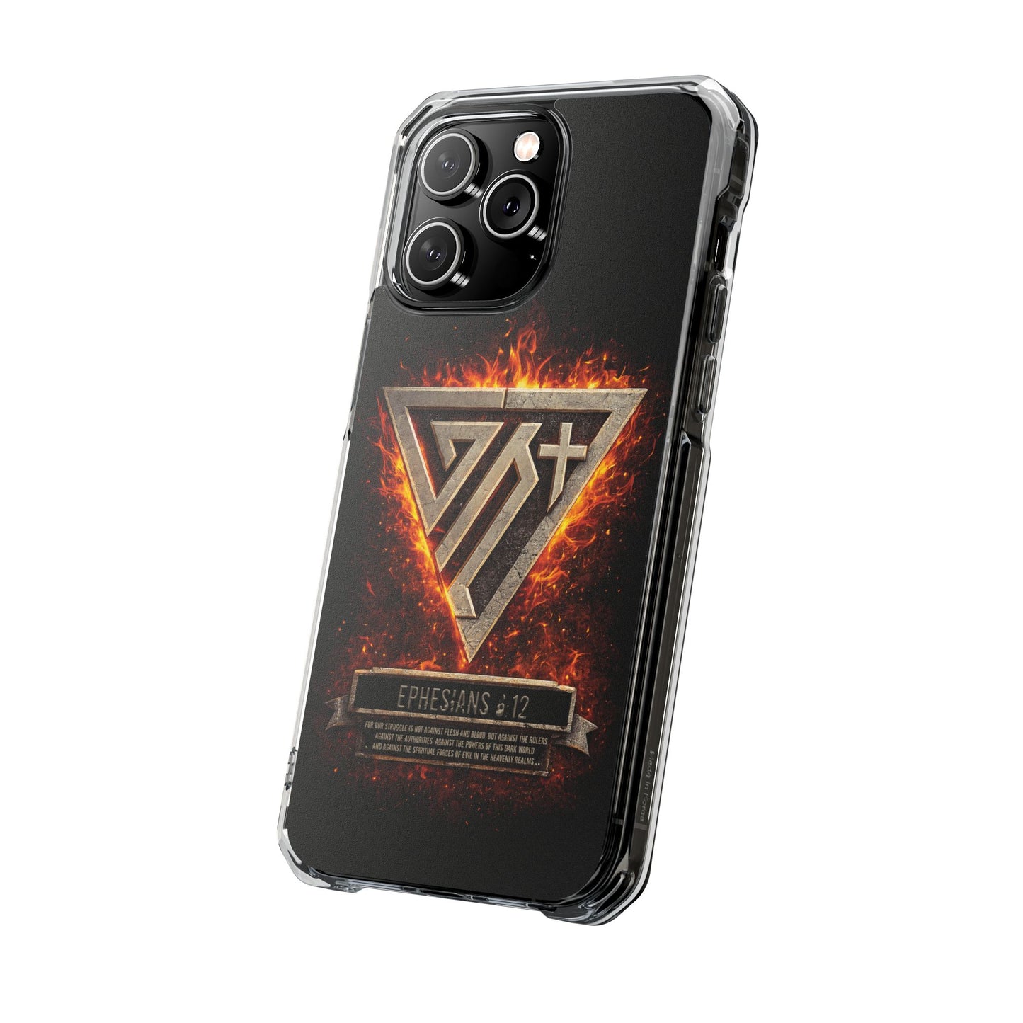 Clear Magnetic Phone Case I Ephesians 6:12