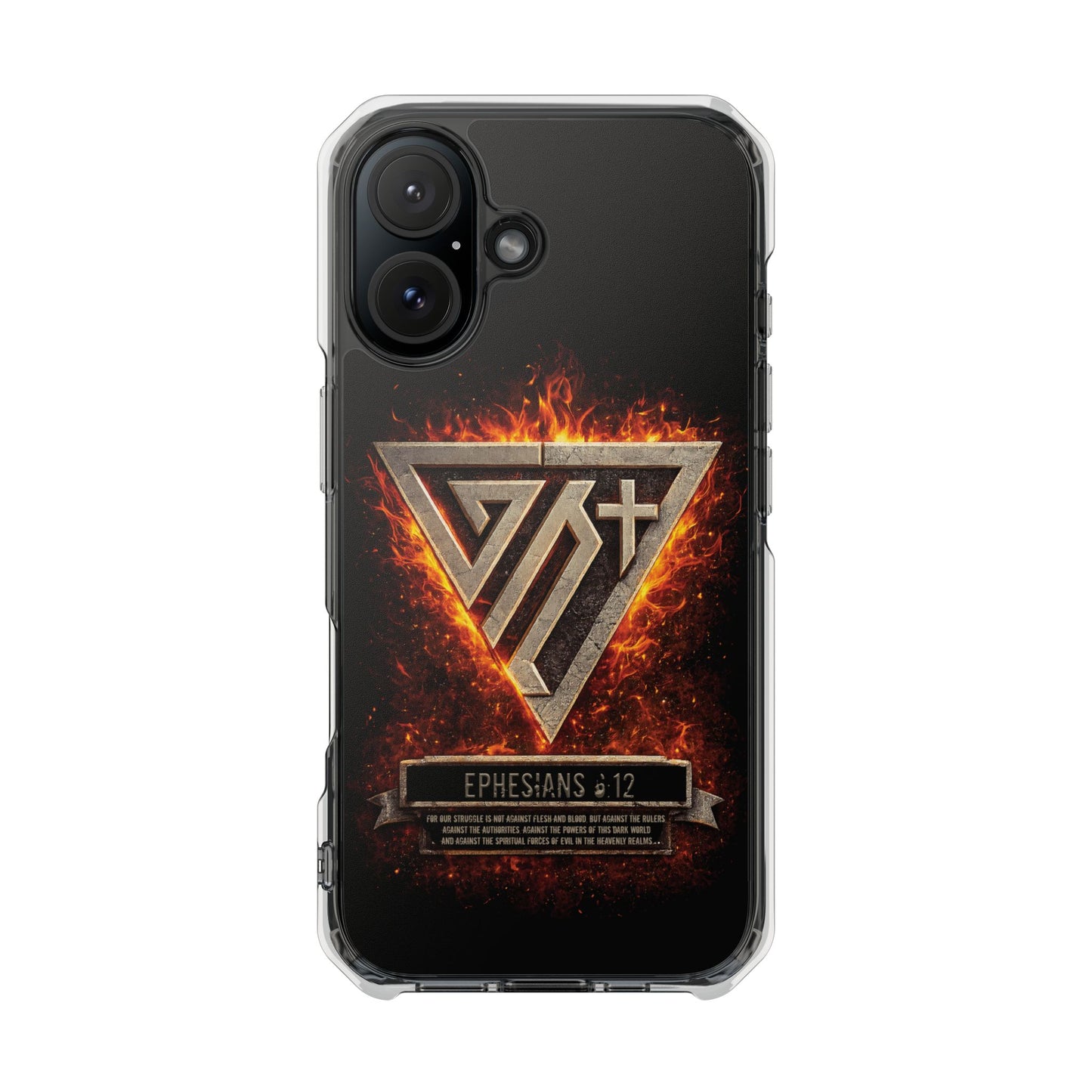 Clear Magnetic Phone Case I Ephesians 6:12