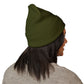 Triangle Emblem Cuffed Beanie