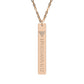 Engraved Vertical Bar Necklace