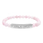 Natural Stone Stretch Bar Bracelet (Engraving), PSALM 18:2