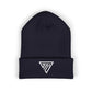 Triangle Emblem Cuffed Beanie