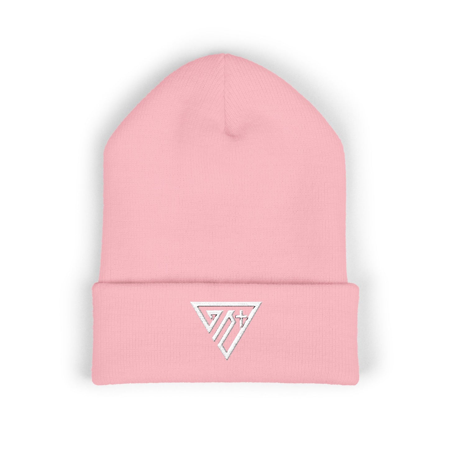 Triangle Emblem Cuffed Beanie