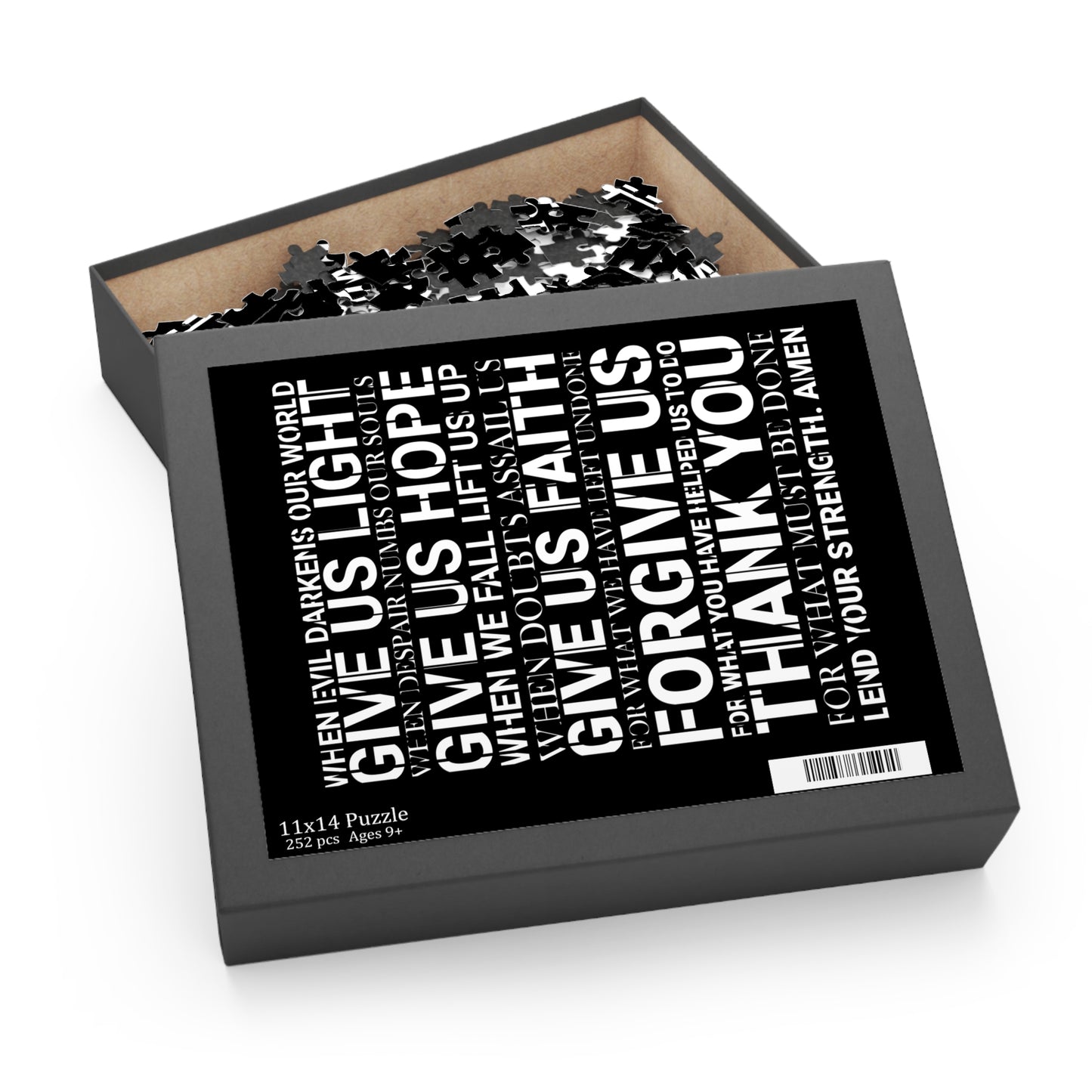 Christian Prayer Jigsaw Puzzle I Genesis Collection I Faith Typography Art