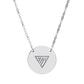 Triangle Emblem Circle Necklace