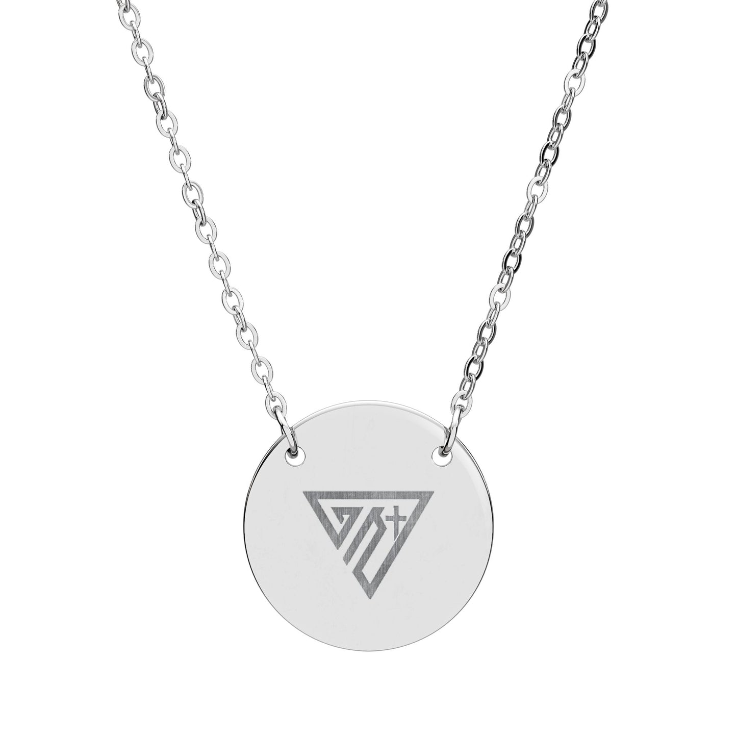 Triangle Emblem Circle Necklace