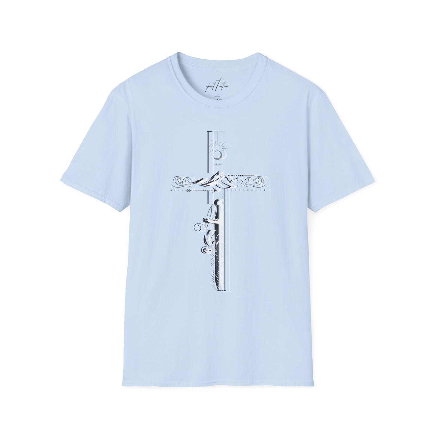 Christian Cross T-Shirt I Minimal Faith Tee I Ghost Collection