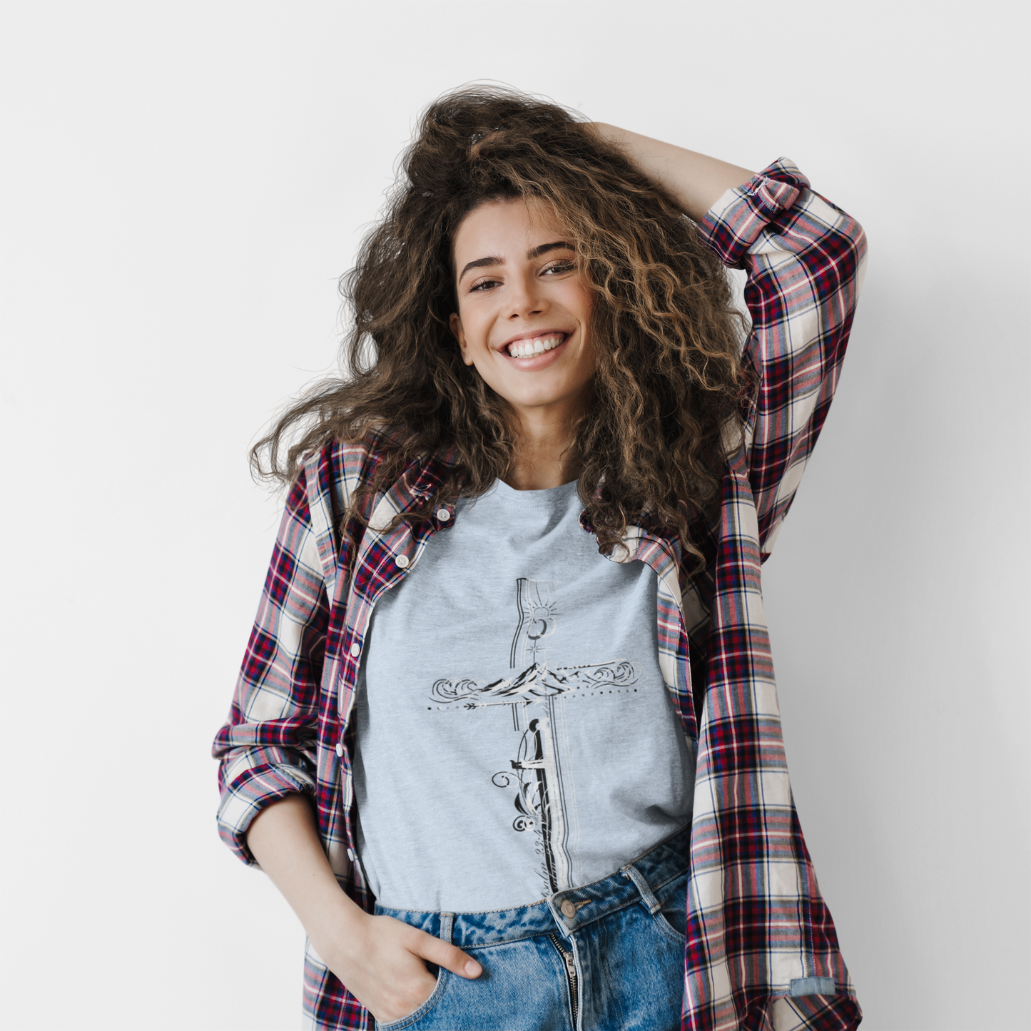 Christian Cross T-Shirt I Minimal Faith Tee I Ghost Collection