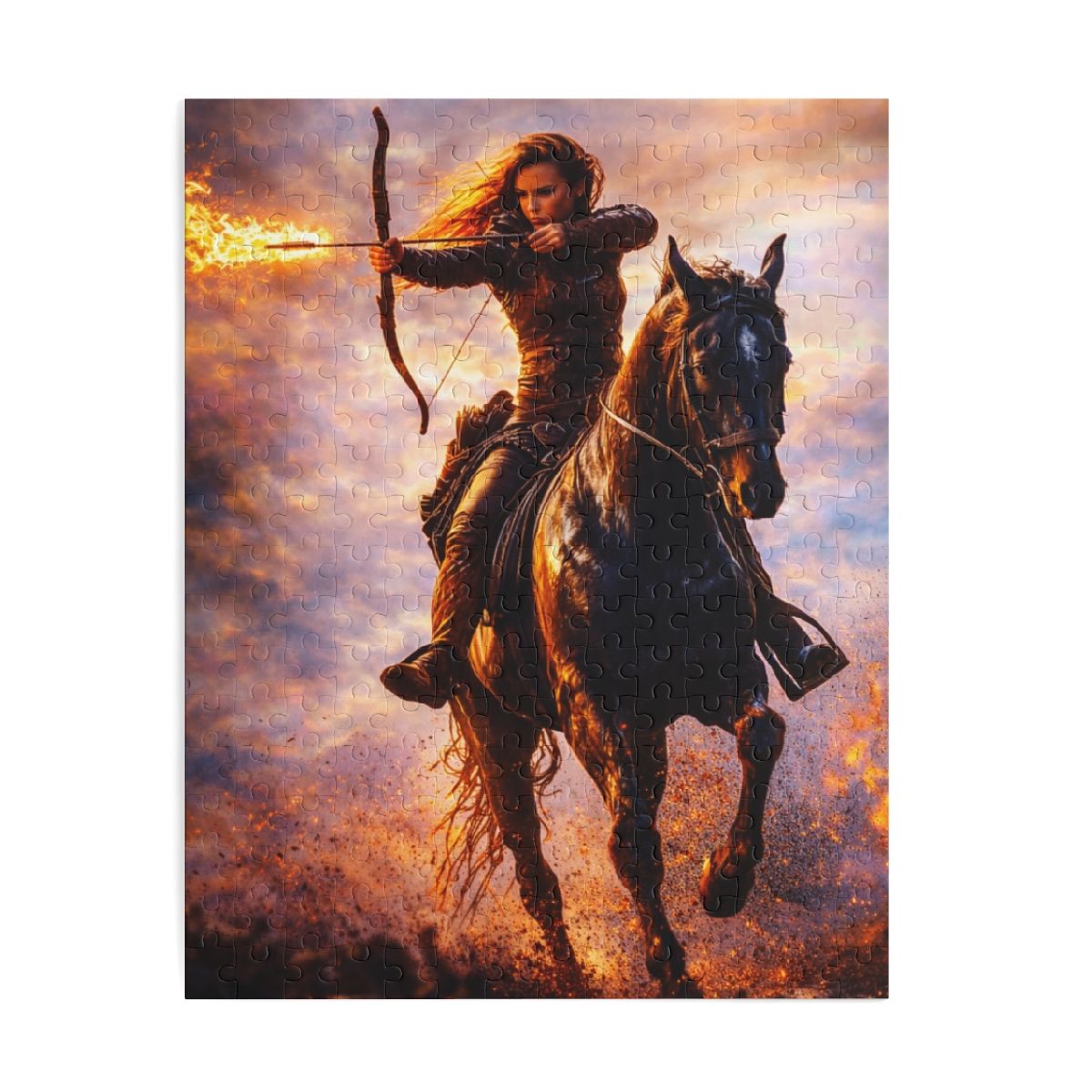 Flame Rider Fantasy Art Jigsaw Puzzle