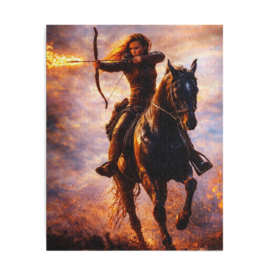 Flame Rider Fantasy Art Jigsaw Puzzle