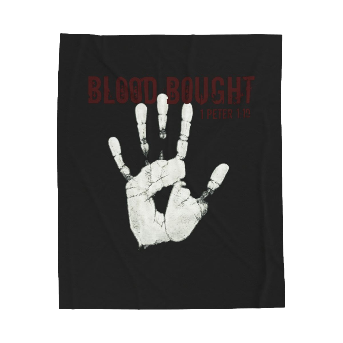 Blood Bought Velveteen Plush Blanket
