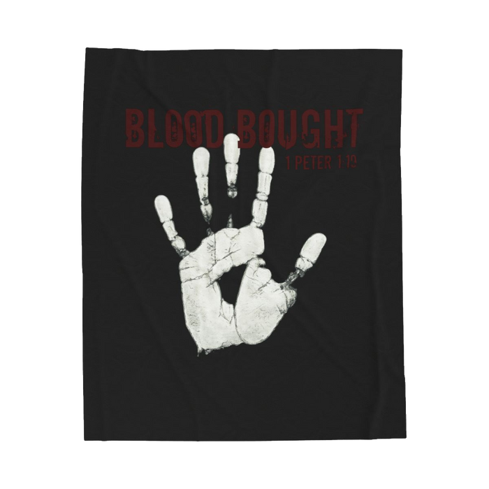 Blood Bought Velveteen Plush Blanket
