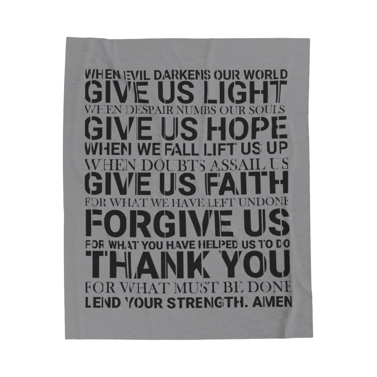 Genesis Prayer Velveteen Plush Blanket